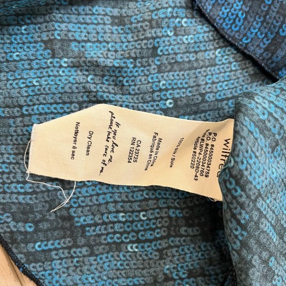 UNDER WILFRED 100% silk sequin patterned camisole top size medium - Picture 5 of 8